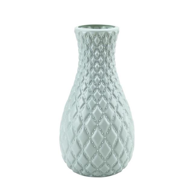 Nordic style Flower Basket Flower vase Origami Plastic Vase mini bottle Imitation Ceramic Flower Pot decoration home