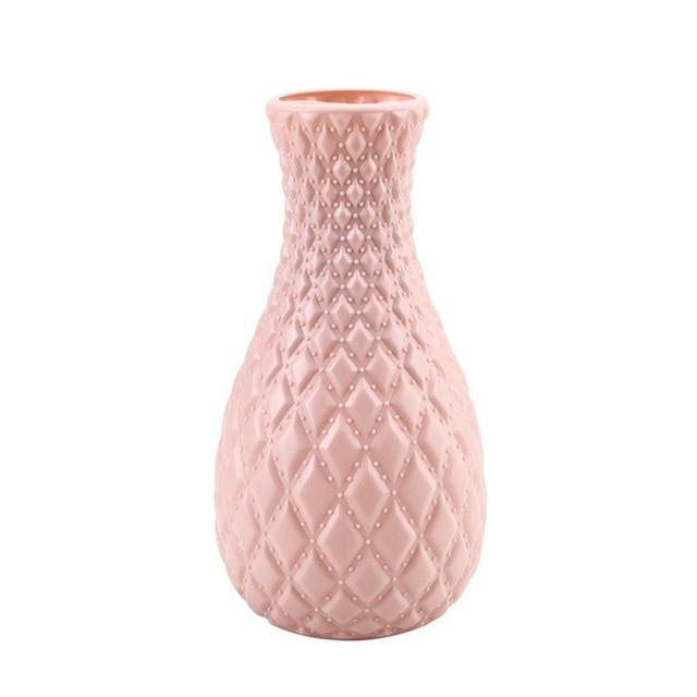 Nordic style Flower Basket Flower vase Origami Plastic Vase mini bottle Imitation Ceramic Flower Pot decoration home