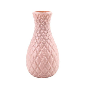 Nordic style Flower Basket Flower vase Origami Plastic Vase mini bottle Imitation Ceramic Flower Pot decoration home