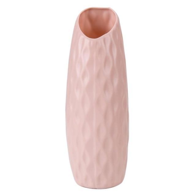 Nordic style Flower Basket Flower vase Origami Plastic Vase mini bottle Imitation Ceramic Flower Pot decoration home