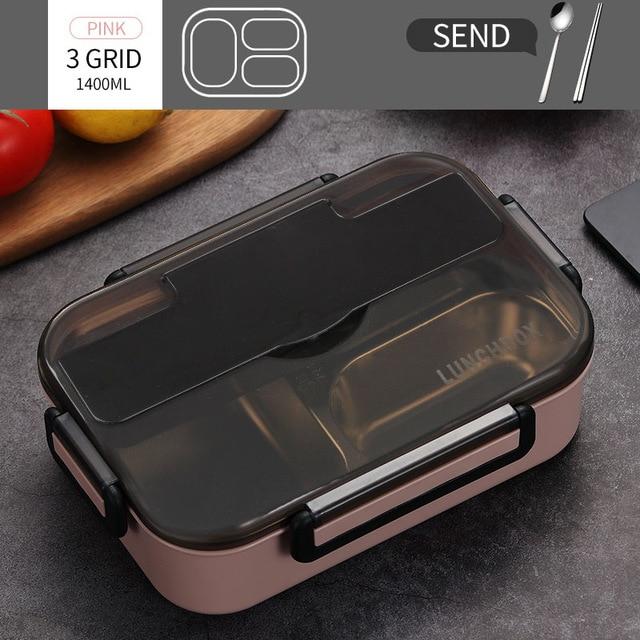 WORTHBUY Japanese Kids Lunch Box 304 stainless steel Bento Lunch Box With Compartment Tableware Microwave Food Container Box