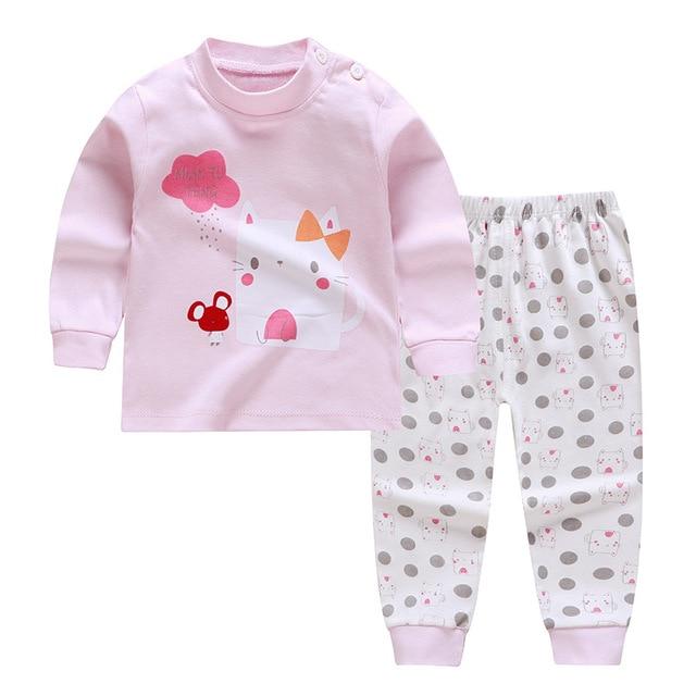 0-2year baby clothes set Winter cotton Newborn Baby boys girls Clothes 2PCS