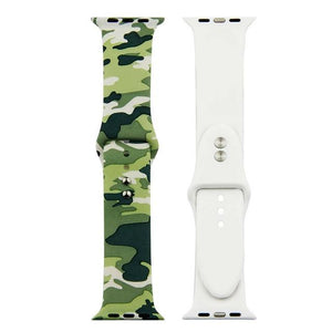 ALPQ For Apple Watch 5 4 Band Strap 38 42mm 40mm 44mm Soft Silicone Leopard Floral Pattern Printed Strap For iWatch Series 3 2 1