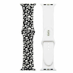 ALPQ For Apple Watch 5 4 Band Strap 38 42mm 40mm 44mm Soft Silicone Leopard Floral Pattern Printed Strap For iWatch Series 3 2 1