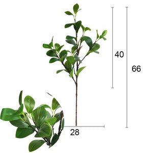 80cm Large Artificial Milan Plant leaves Fake Eucalyptus Silk False Leafs Green Simulation Tree Foliage For Garden Home Decor