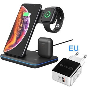 Tongdaytech 15W Qi Wireless Charger For Iphone X 8 11 Pro Max Quick Charge Fast Charger For Apple Airpods Pro Watch 5 4 3 2 1