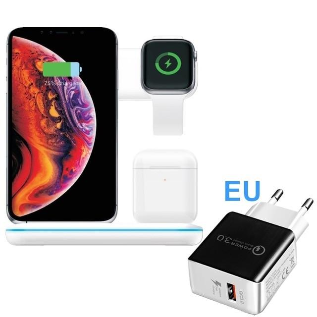 Tongdaytech 15W Qi Wireless Charger For Iphone X 8 11 Pro Max Quick Charge Fast Charger For Apple Airpods Pro Watch 5 4 3 2 1