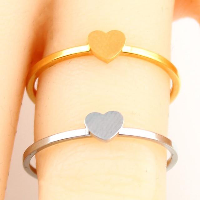 stainless steel rings for women men silver gold finger ring