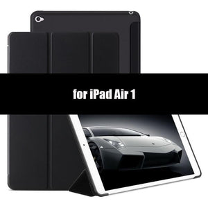 Case for iPad Air 2 Air 1,Soft TPU back smart cover flip stand Case PU leather Case for iPad Air shockproof and dustproof