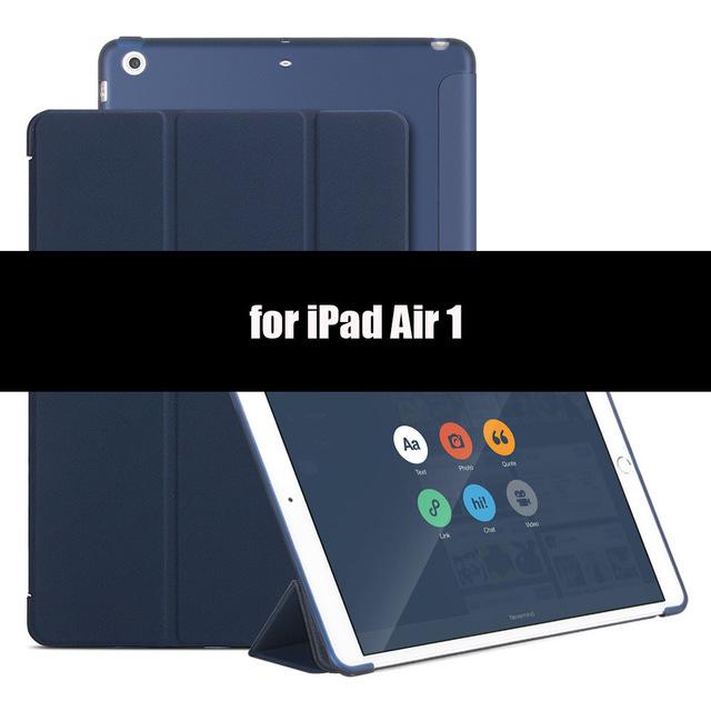 Case for iPad Air 2 Air 1,Soft TPU back smart cover flip stand Case PU leather Case for iPad Air shockproof and dustproof