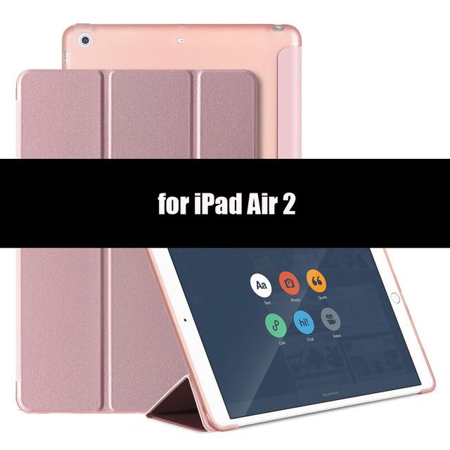 Case for iPad Air 2 Air 1,Soft TPU back smart cover flip stand Case PU leather Case for iPad Air shockproof and dustproof