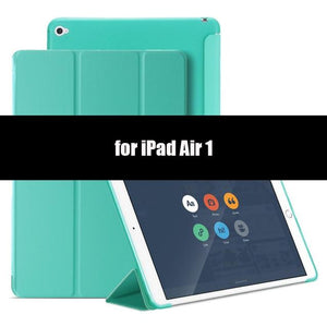 Case for iPad Air 2 Air 1,Soft TPU back smart cover flip stand Case PU leather Case for iPad Air shockproof and dustproof