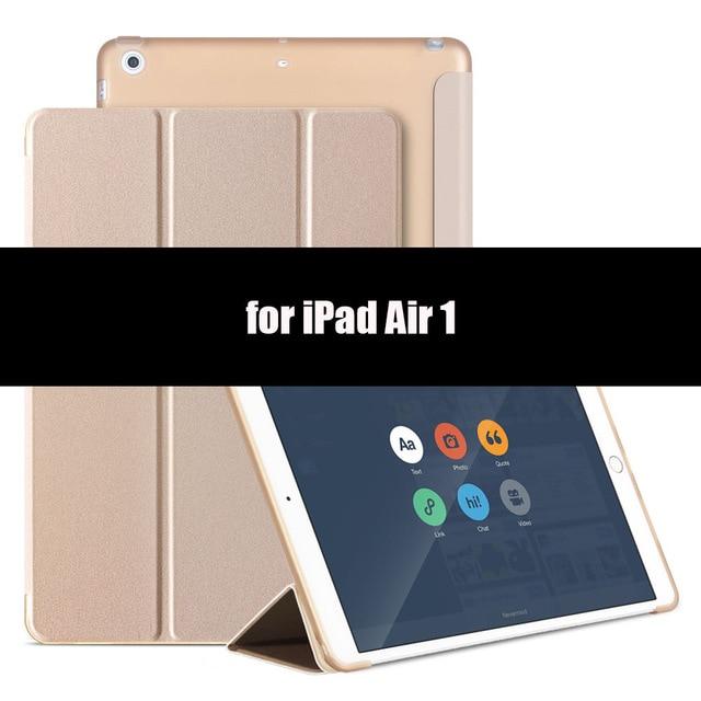 Case for iPad Air 2 Air 1,Soft TPU back smart cover flip stand Case PU leather Case for iPad Air shockproof and dustproof