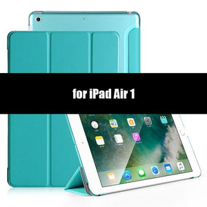 Case for iPad Air 2 Air 1,Soft TPU back smart cover flip stand Case PU leather Case for iPad Air shockproof and dustproof