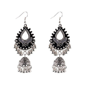 Indian Jhumka Gypsy Jewelry Sliver Boho Vintage Ethnic Womens Earrings