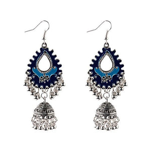 Indian Jhumka Gypsy Jewelry Sliver Boho Vintage Ethnic Womens Earrings