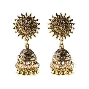 Indian Jhumka Gypsy Jewelry Sliver Boho Vintage Ethnic Womens Earrings