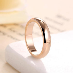 4mm  Rose Gold Ring Men's and Women's Exclusive Couple Wedding Ring