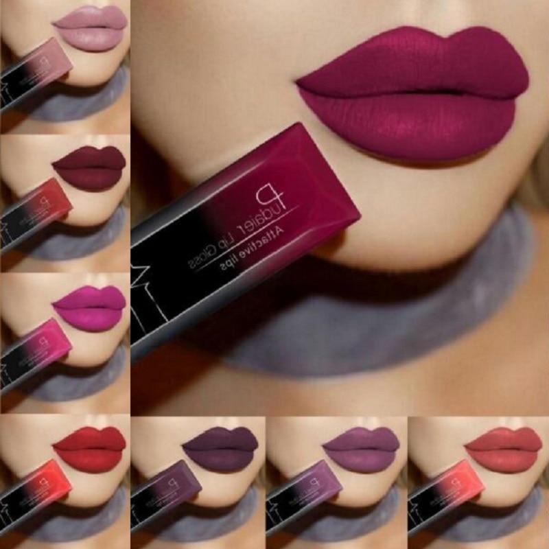 Waterproof Liquid Lip Gloss Metallic Matte Lipstick Cosmetics