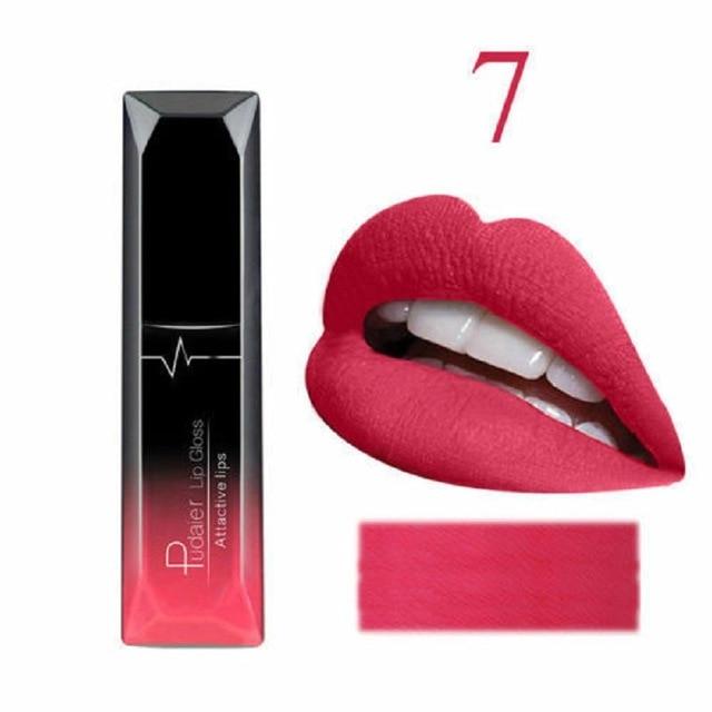 Waterproof Liquid Lip Gloss Metallic Matte Lipstick Cosmetics