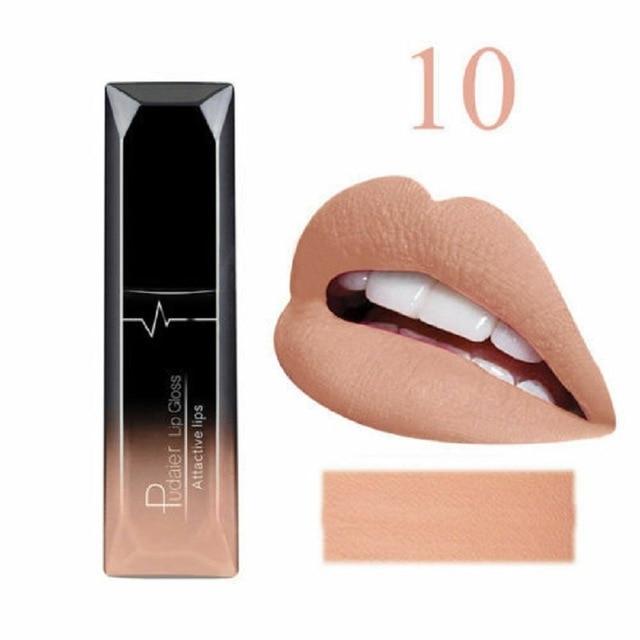 Waterproof Liquid Lip Gloss Metallic Matte Lipstick Cosmetics