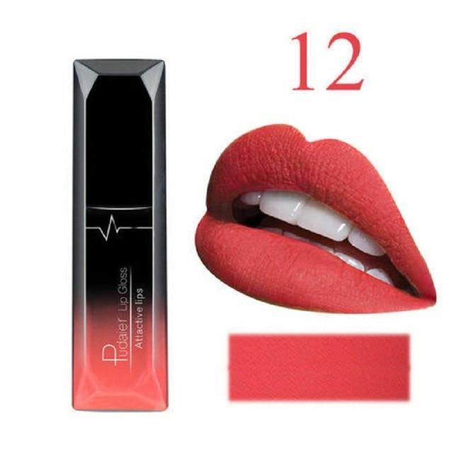 Waterproof Liquid Lip Gloss Metallic Matte Lipstick Cosmetics