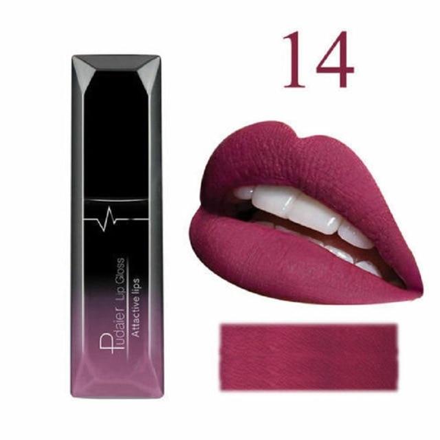 Waterproof Liquid Lip Gloss Metallic Matte Lipstick Cosmetics