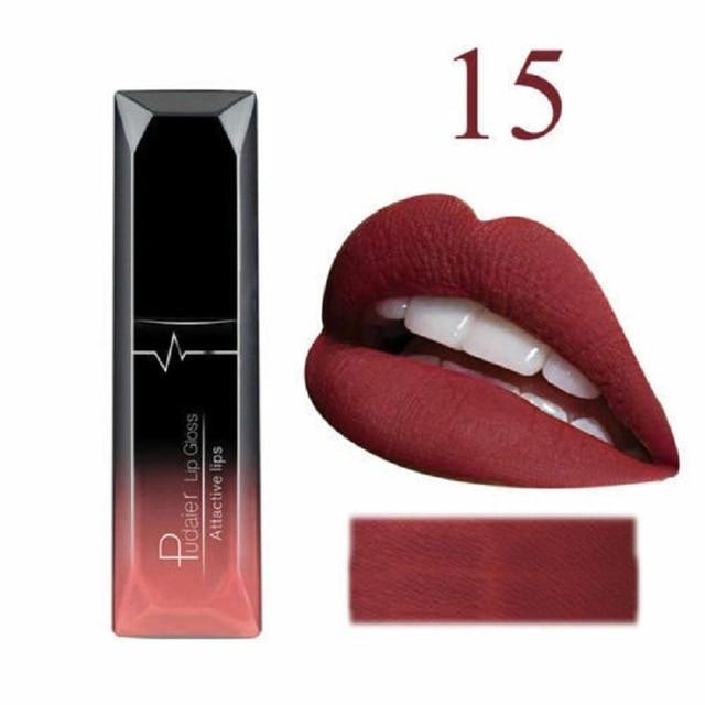 Waterproof Liquid Lip Gloss Metallic Matte Lipstick Cosmetics