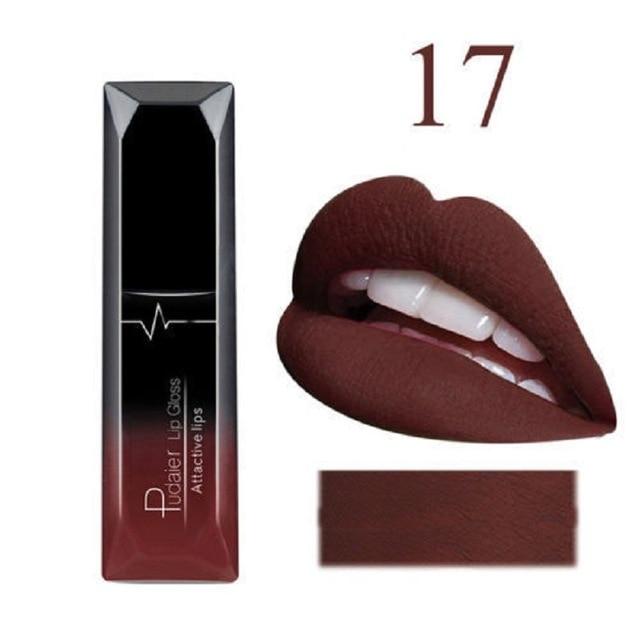 Waterproof Liquid Lip Gloss Metallic Matte Lipstick Cosmetics