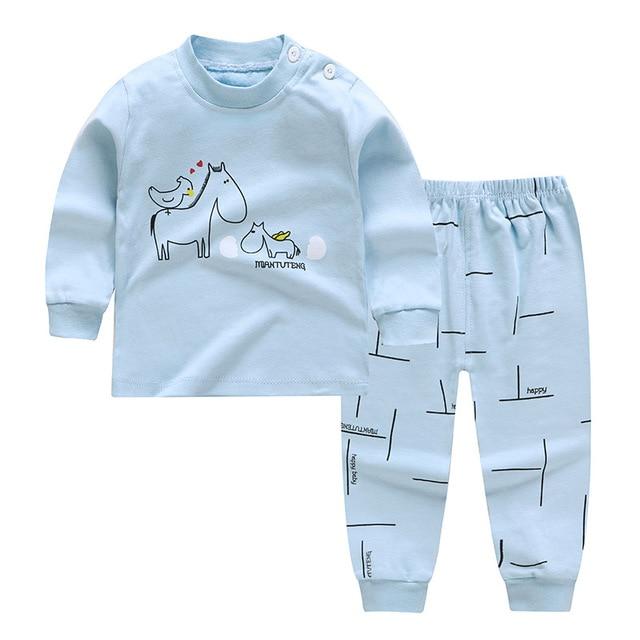 0-2year baby clothes set Winter cotton Newborn Baby boys girls Clothes 2PCS