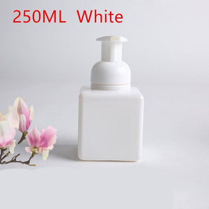 250/450/650ml Dispenser Soap Foam Foaming Pump Empty Square Bottle Plastic Travel Clear Bottle Liquid Shower Gel Foam Pump