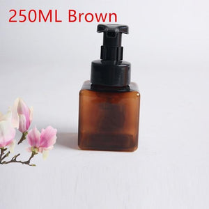 250/450/650ml Dispenser Soap Foam Foaming Pump Empty Square Bottle Plastic Travel Clear Bottle Liquid Shower Gel Foam Pump