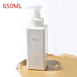 250/450/650ml Dispenser Soap Foam Foaming Pump Empty Square Bottle Plastic Travel Clear Bottle Liquid Shower Gel Foam Pump