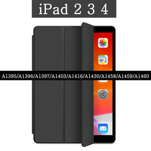 Case for iPad 2 3 4 A1460 Case Silicone Soft Back Folio Stand with Auto Sleep/Wake Up PU Leather Smart Cover for iPad 3 4 2 Case