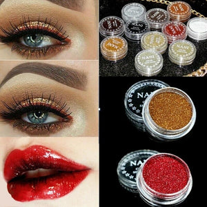 Glitter Eyeshadow Lasting Shimmer Eye Shadow Powder Makeup Matte Waterproof Cosmetic Eyes Lip Face Makeup Shimmer Powder