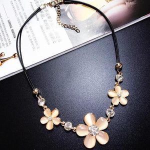 Collier Femme Long Gray Crystal Necklaces & Pendants for Women