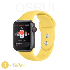 Sport silicone Strap For Apple watch band 4 44mm 40mm iwatch band 42mm 38mm bracelet belt apple watch series 5 4 3 2 accessories