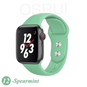 Sport silicone Strap For Apple watch band 4 44mm 40mm iwatch band 42mm 38mm bracelet belt apple watch series 5 4 3 2 accessories