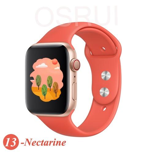 Sport silicone Strap For Apple watch band 4 44mm 40mm iwatch band 42mm 38mm bracelet belt apple watch series 5 4 3 2 accessories