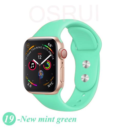 Sport silicone Strap For Apple watch band 4 44mm 40mm iwatch band 42mm 38mm bracelet belt apple watch series 5 4 3 2 accessories