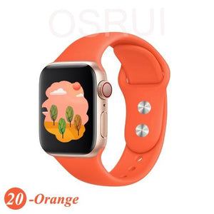 Sport silicone Strap For Apple watch band 4 44mm 40mm iwatch band 42mm 38mm bracelet belt apple watch series 5 4 3 2 accessories