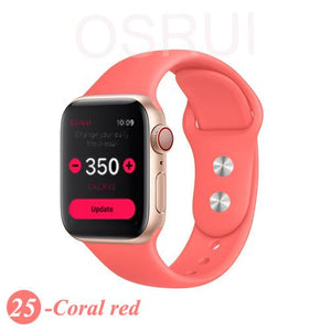 Sport silicone Strap For Apple watch band 4 44mm 40mm iwatch band 42mm 38mm bracelet belt apple watch series 5 4 3 2 accessories