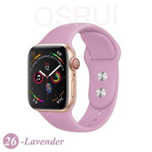 Sport silicone Strap For Apple watch band 4 44mm 40mm iwatch band 42mm 38mm bracelet belt apple watch series 5 4 3 2 accessories