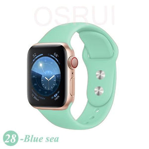 Sport silicone Strap For Apple watch band 4 44mm 40mm iwatch band 42mm 38mm bracelet belt apple watch series 5 4 3 2 accessories