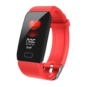 Fitness Bracelet Blood Pressure 1.14'' Screen Fitness Tracker Smart Watch Waterproof Smart Wristband Weather Display Women Men