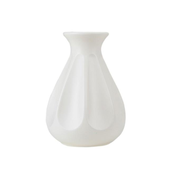 Plastic Vase White Imitation Ceramic Flower Pot Flower Basket Flower Vase ваза Decoration Home Nordic Decoration