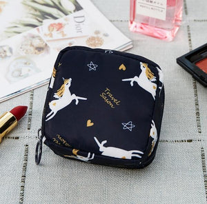 1 pc Mini Solid Color Flamingo Cosmetic/Makeup Bag