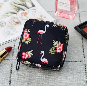 1 pc Mini Solid Color Flamingo Cosmetic/Makeup Bag