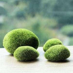 1 pack Green Artificial Moss Stones Grass Plant bonsai flocking false lawn micro landscape decoration accessories