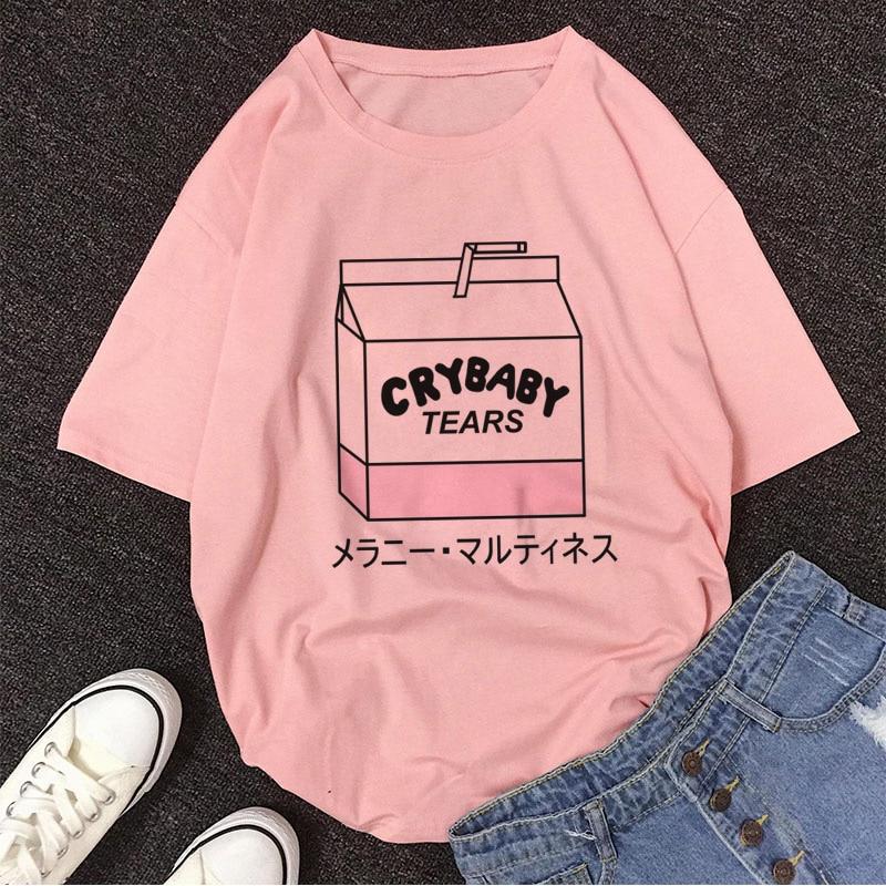 Juice Japanses Aesthetic Cartoon Peach Grunge dress Women Harajuku Kawaii Pink vestidos Summer Casual Tumblr Outfit vadim Tops